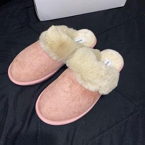 Pink Furry Slippers